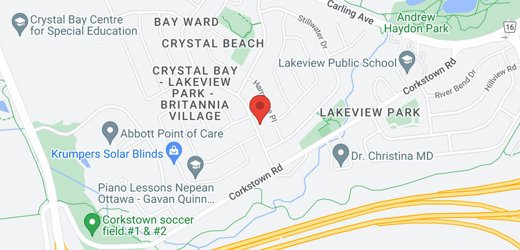 map of 71 CRYSTAL BEACH DRIVE